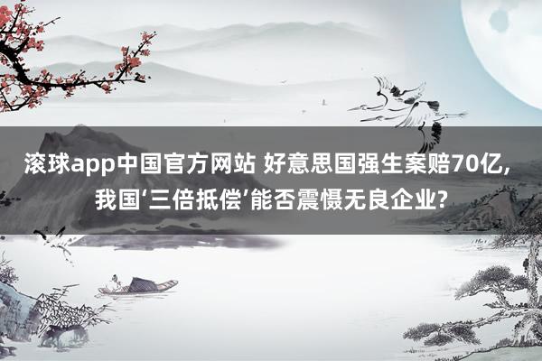 滚球app中国官方网站 好意思国强生案赔70亿， 我国‘三倍抵偿’能否震慑无良企业?