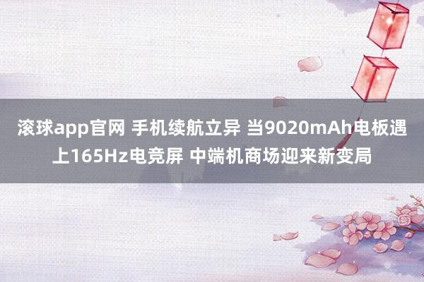 滚球app官网 手机续航立异 当9020mAh电板遇上165Hz电竞屏 中端机商场迎来新变局