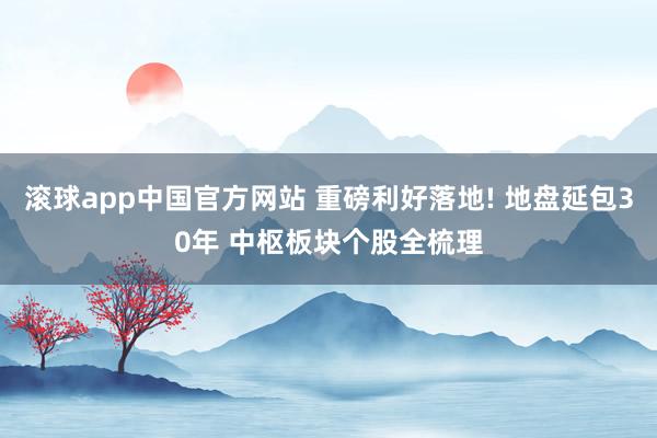 滚球app中国官方网站 重磅利好落地! 地盘延包30年 中枢板块个股全梳理