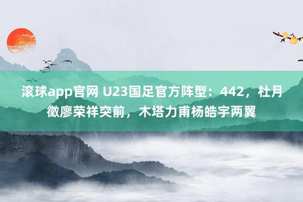 滚球app官网 U23国足官方阵型：442，杜月徵廖荣祥突前，<a href=