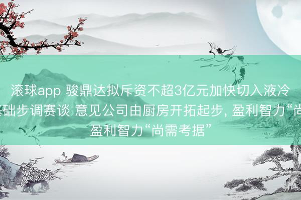 滚球app 骏鼎达拟斥资不超3亿元加快切入液冷及算力基础步调赛谈 意见公司由厨房开拓起步， 盈利智力“尚需考据”