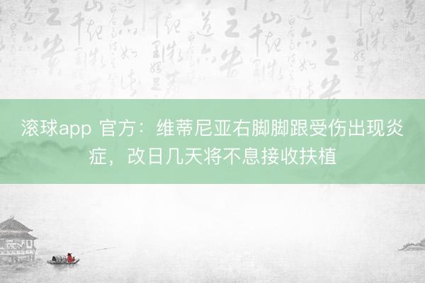 滚球app 官方：维蒂尼亚右脚脚跟受伤出现炎症，改日几天将不息接收扶植