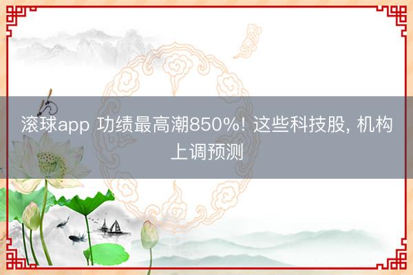 滚球app 功绩最高潮850%! 这些科技股， 机构上调预测
