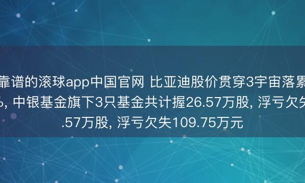 靠谱的滚球app中国官网 比亚迪股价贯穿3宇宙落累计跌幅4.51%， 中银基金旗下3只基金共计握26.57万股， 浮亏欠失109.75万元